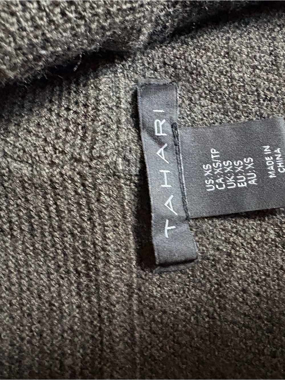 Tahari gray/green Women's Knit Cardigan